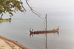 The pictured ship is the reconstructed Imme Gram.