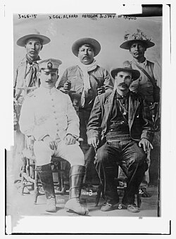 Gen. Obregón and Yaqui staff, c. 1910