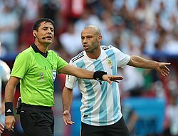 Mascherano during the 2018 FIFA World Cup