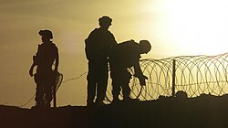 Naval Support Unit Seabees securing a diplomatic compound in December 2010[93]