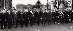 Newly elected president Héctor Cámpora and his cabinet, including Benítez (centre-right).