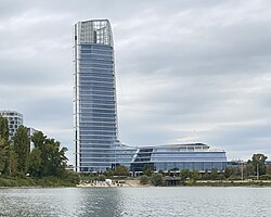 MOL Campus, a neomodern skyscraper and the headquarters of MOL Group
