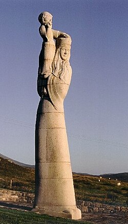 The 1958 statue of Our Lady of the Isles, upon South Uist, in the Outer Hebrides.
