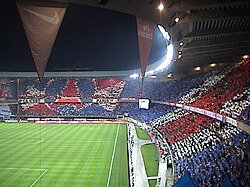 Ronaldinho arrived at the Parc des Princes (pictured) to much fanfare.[24]
