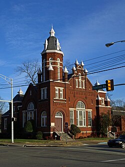 Temple B'Nai Sholom in Huntsville, established in 1876. It is the oldest synagogue building in continuous use in the state.