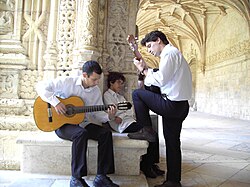 Portuguese fadistas performing in the Mosteiro dos Jerónimos, Lisbon