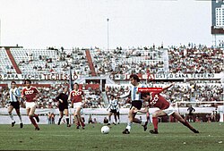 The Soviet Union playing Argentina at El Monumental, Buenos Aires, November 1976