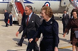 Margaret Thatcher meets Alexander Haig in London