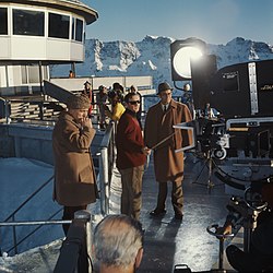 Filming at Piz Gloria, Switzerland