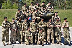 Danish crew from the Jutland Dragoon Regiment during the 2016 Strong Europe Tank Challenge