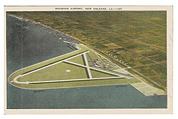 Depiction of Shushan Airport on a postcard, 1930s