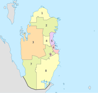 Municipalities of Qatar as of 2014