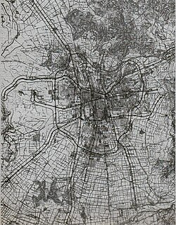 Extension of Greater Santiago, in 1965.