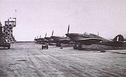 Hawker Hurricane of the Royal Australian Air Force at Rayak in 1942.