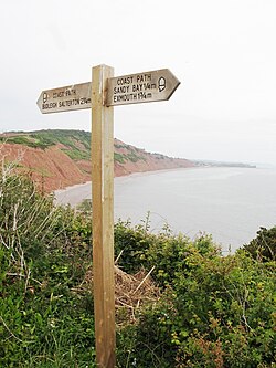 On the Jurassic Coast between Exmouth and Budleigh Salterton