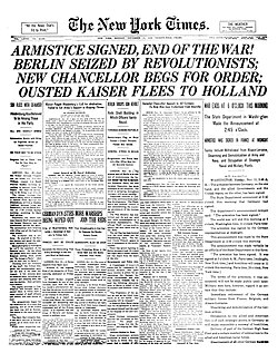 "Berlin seized by revolutionists": The New York Times on Armistice Day, 11 November 1918
