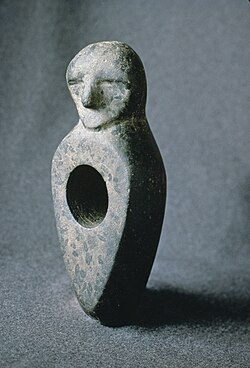 Stone Age hand axe engraved with human face found from Kiuruvesi, Finland[17]