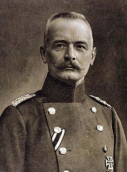 Erich von Falkenhayn, Prussian Minister of War from 1913 to 1914, urged an attack on Russia.