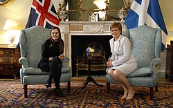 First Minister Sturgeon holds a bilateral meeting with Icelandic Prime Minister Katrín Jakobsdóttir, April 2019