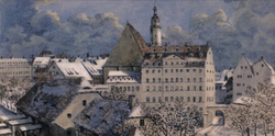 Watercolor image by Felix Mendelsohn related to Bach