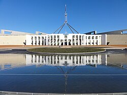 The federal bicameral Parliament of Australia, which contains a House of Representatives and a Senate