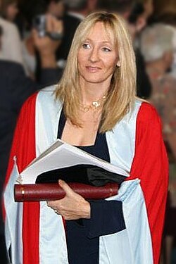 Rowling receiving an honorary doctorate from the University of Aberdeen, 2006