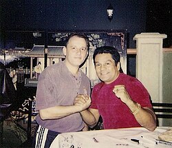 Roberto Durán (right), who held world championships in four weight classes: lightweight, welterweight, light middleweight and middleweight