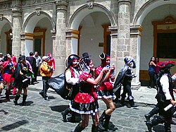 Carnival parade in Latacunga, Ecuador