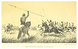 Tehuelche warriors in Patagonia