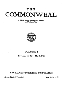 The front cover of the first edition of The Commonweal
