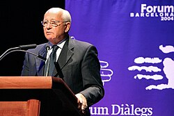 Mikhail Gorbachev at the 2004 Universal Forum of Cultures
