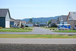 Hangar homes at Independence State Airport