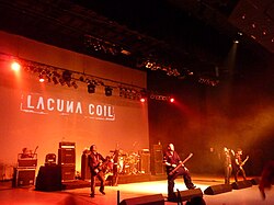 Italian gothic metal band Lacuna Coil performing in 2010