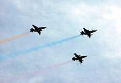 Armenian Air Force Su-25s during a military parade