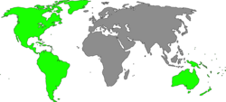 Map of the New World (green)