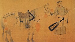 Horse and Archer, believed to have been painted by Yelü Bei.