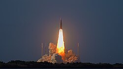 The SLS taking off for Artemis II.