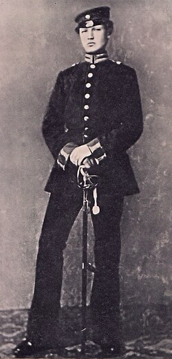 Hindenburg as a lieutenant in the 3rd Garderegiment in 1870[clarification needed]