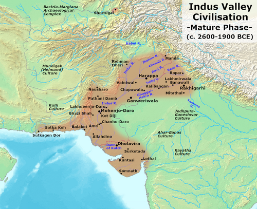 The Indus Valley Civilization at its greatest extent
