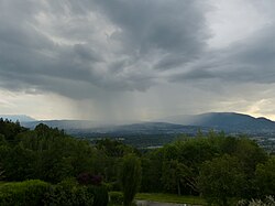 Shower in Reignier-Esery, Haute-Savoie, France.