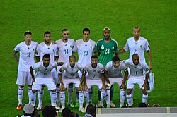 Algeria lining up during the 2015 Africa Cup of Nations