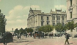 The Once de Septiembre terminus as seen at the beginning of the 20th century