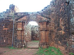 Church from the reduction of San Ignacio Mini in Argentina