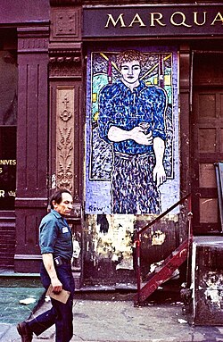 Street art by Kevin Larmee, SoHo, New York City (1985)