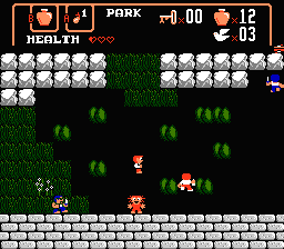 The Christian RPG, Spiritual Warfare, features a non-violent hero who spreads repentance by sharing holy fruit.