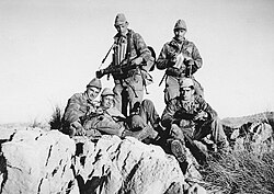 Soldiers of the 4th zouaves regiment during the Algerian War