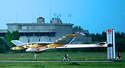 Solar Impulse 1, a solar-powered aircraft with electric motors.
