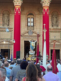 The statue of Santa Marija at the festa of Mġarr, Malta