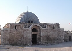 The Umayyad Palace and mosque on top of Amman's Citadel Hill, built around AD 700
