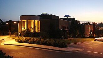 UNC Law at dusk